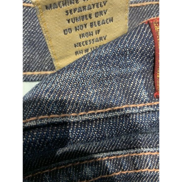 7 For All Mankind Jeans Size 29 Women’s 4 Pocket (2 zip) Low Rise Straight Blue - Picture 8 of 10